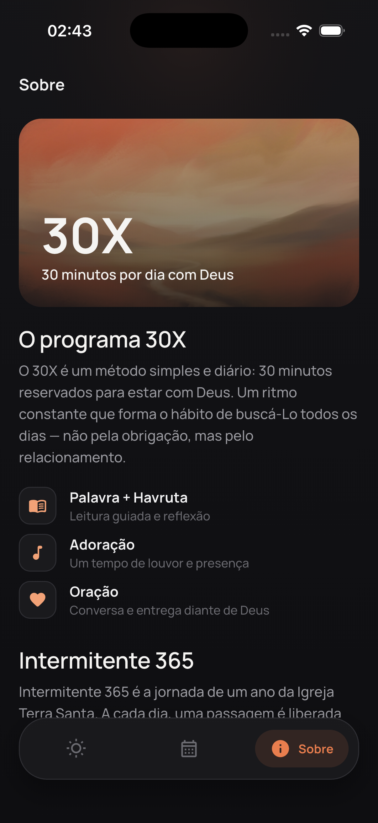 Sobre o programa 30X